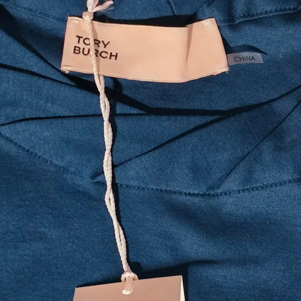 NWT, Tory Burch Twisted Knit Sleeveless Top Teal, Size XXL